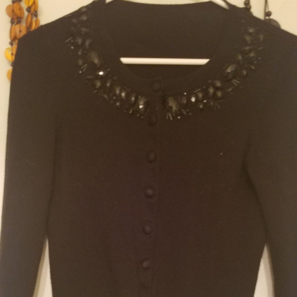 Black Jeweled Cardigan